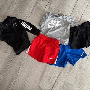 Nike Red and Blue Kids Shorts